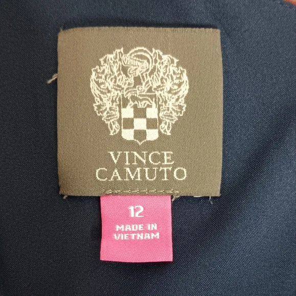 One-Shoulder Red and Navy Dress - Picture 5 of 6